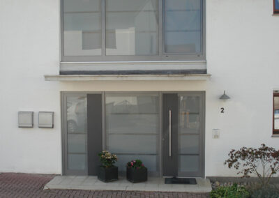 Haustuer mit Seitenteil Aluminium